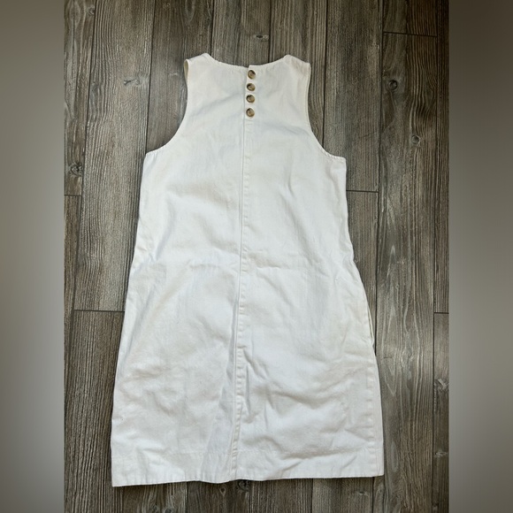 White Denim Shift Dress - Picture 2 of 2